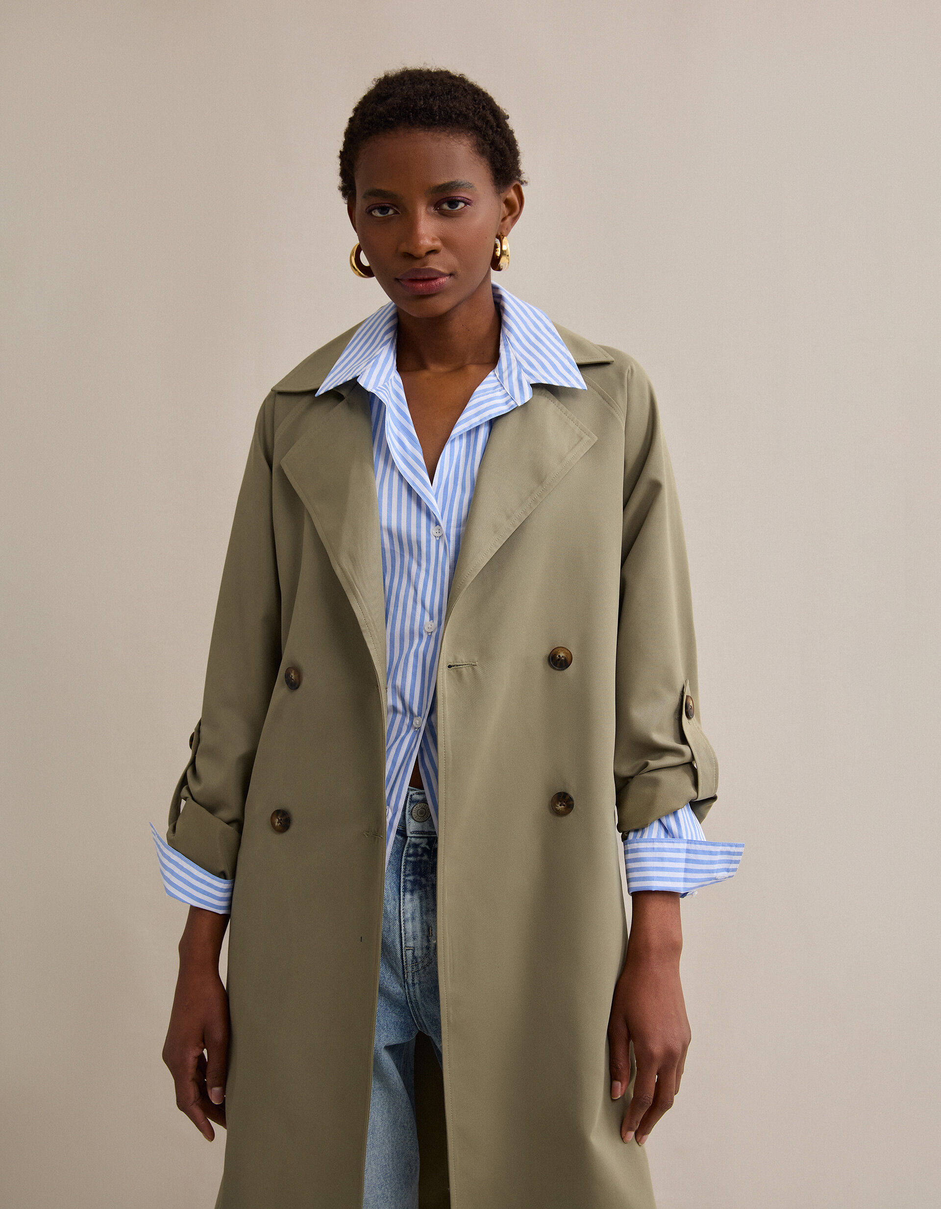 Comprar Online Gabardina, Mulher, Verde