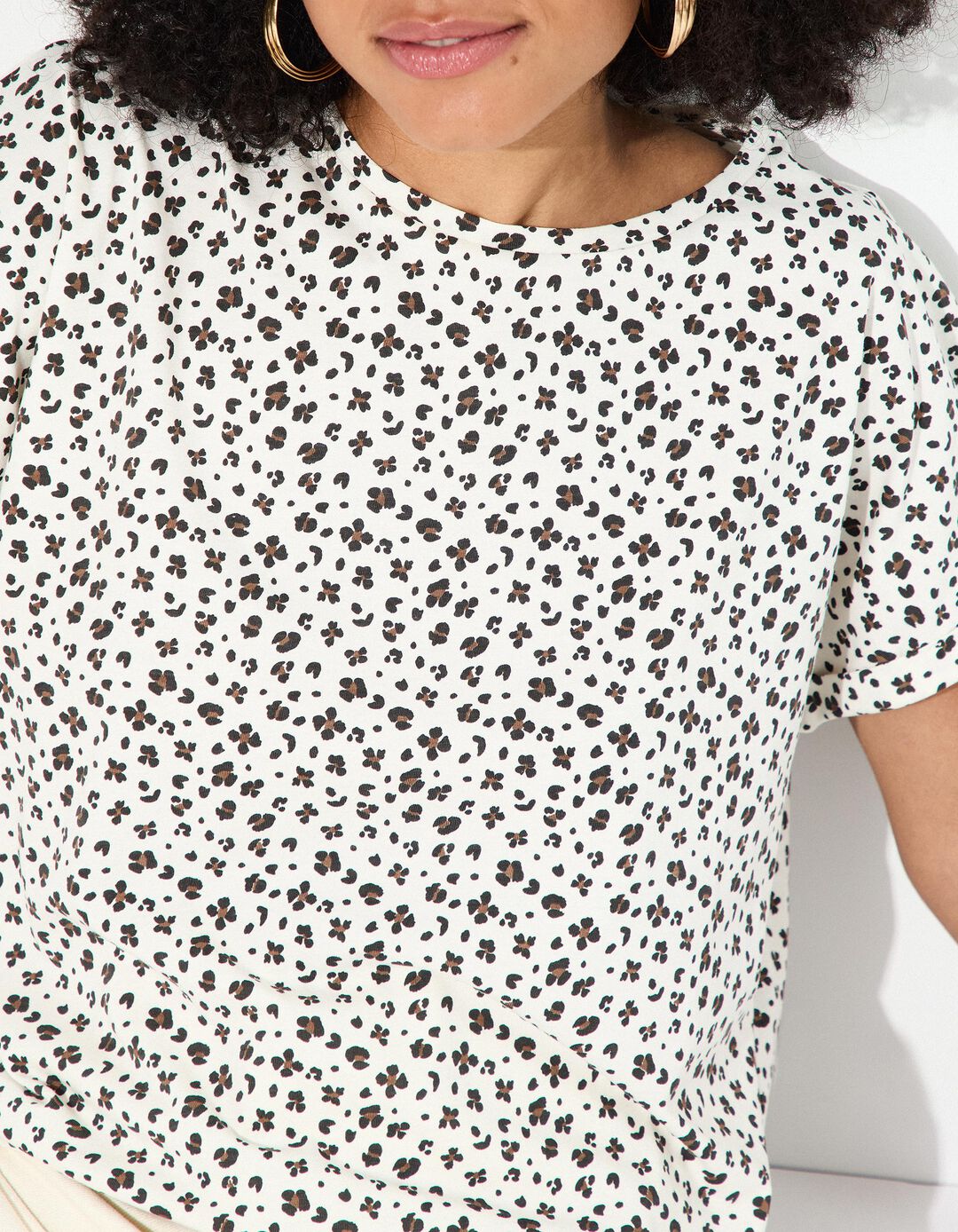 T-shirt, Mulher, Bege Claro 