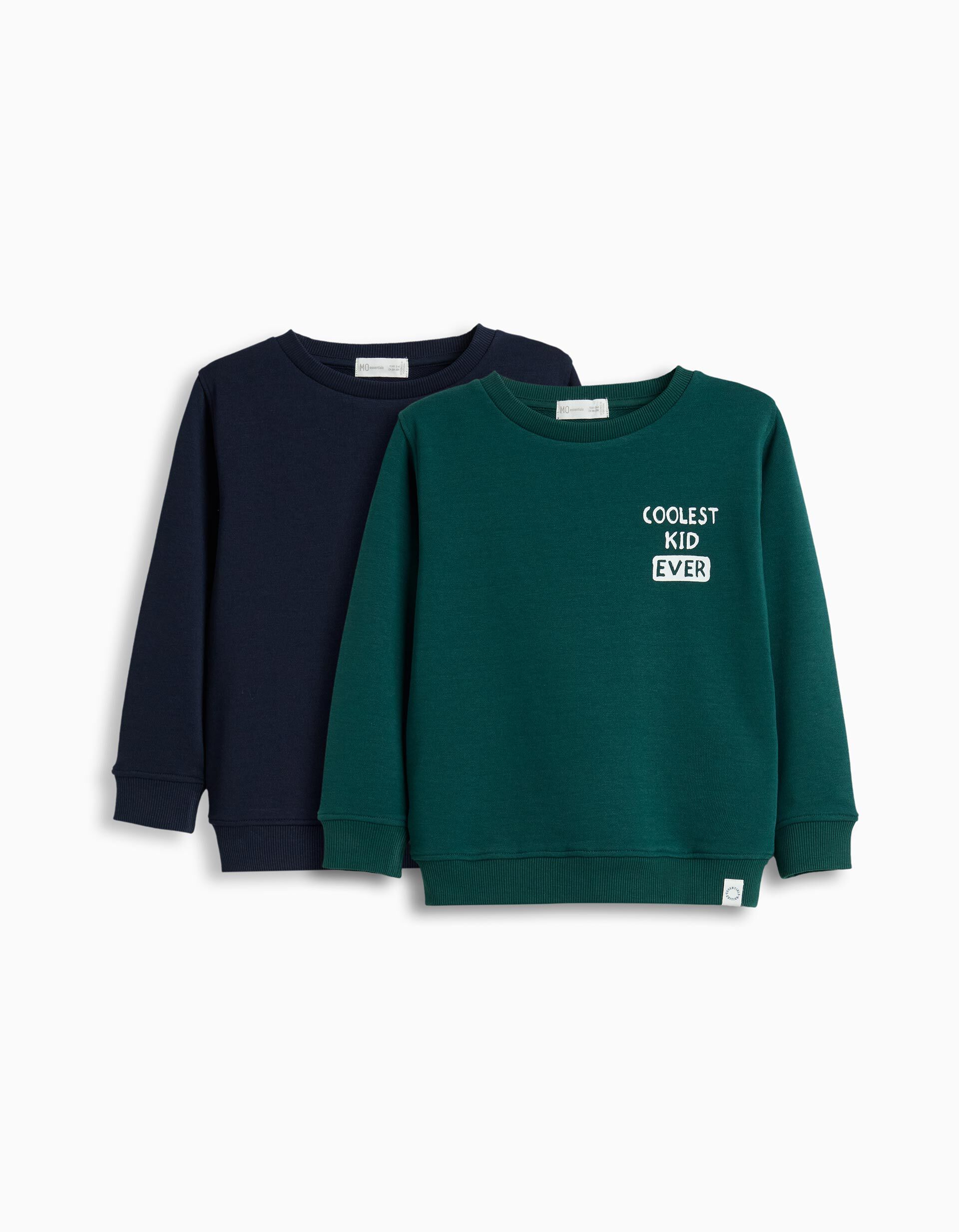 Comprar Online Pack 2 Sweatshirts De Felpa, Menino, Verde Escuro