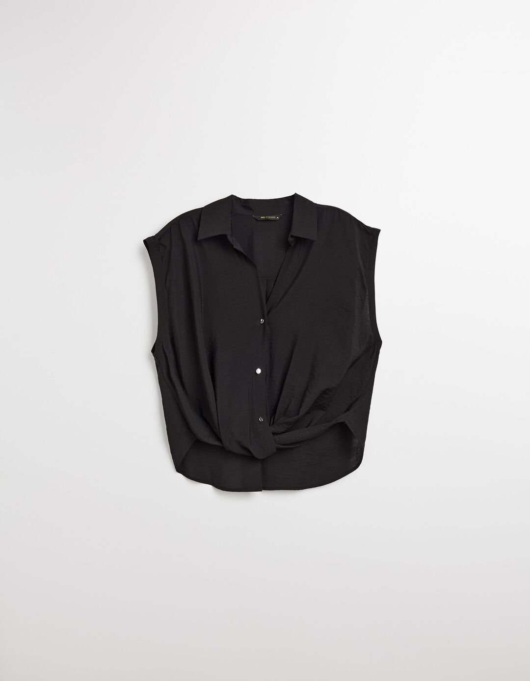 Blusa com Nó, Mulher, Preto