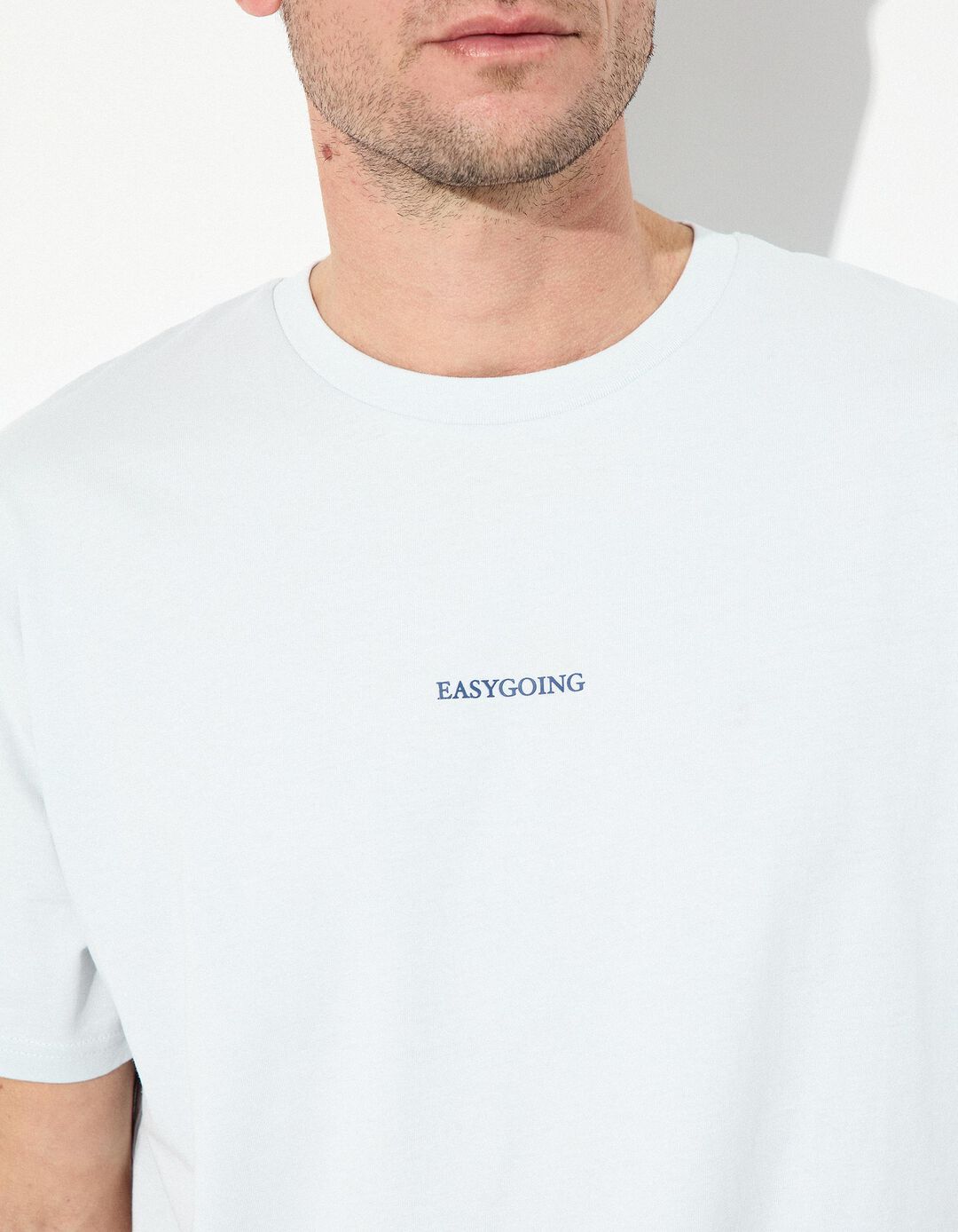 T-shirt 'Relaxed Fit', Homem, Azul Claro 