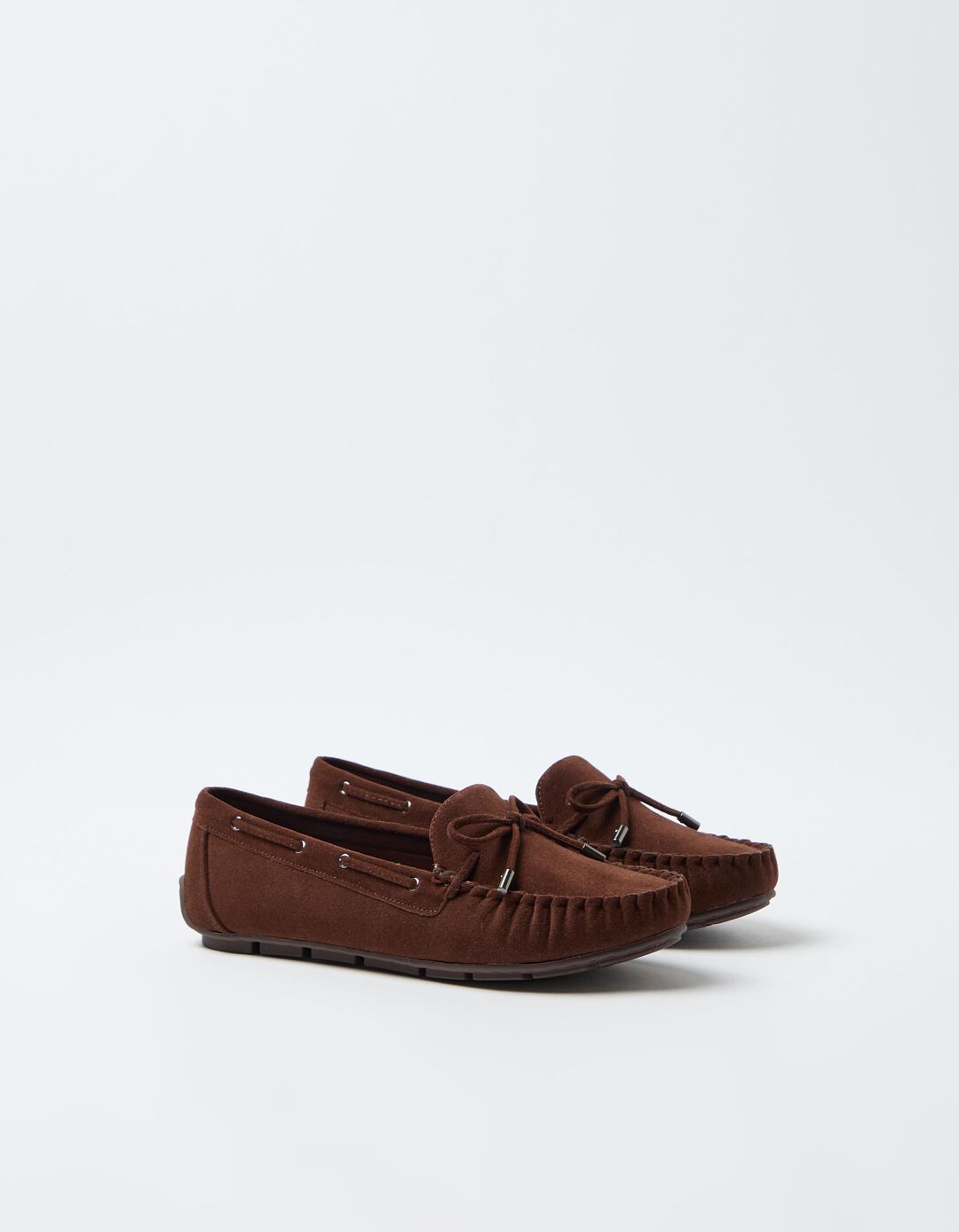 Mocassins Efeito Camur&ccedil;a, Mulher, Castanho