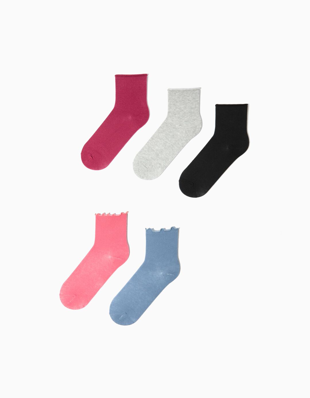Pack 5 Pares de Meias, Menina, Multicolor