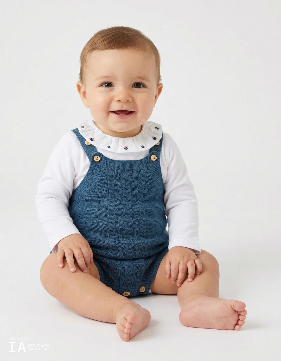 Conjunto Body e Macac&atilde;o, Rec&eacute;m-Nascido, Azul Escuro
