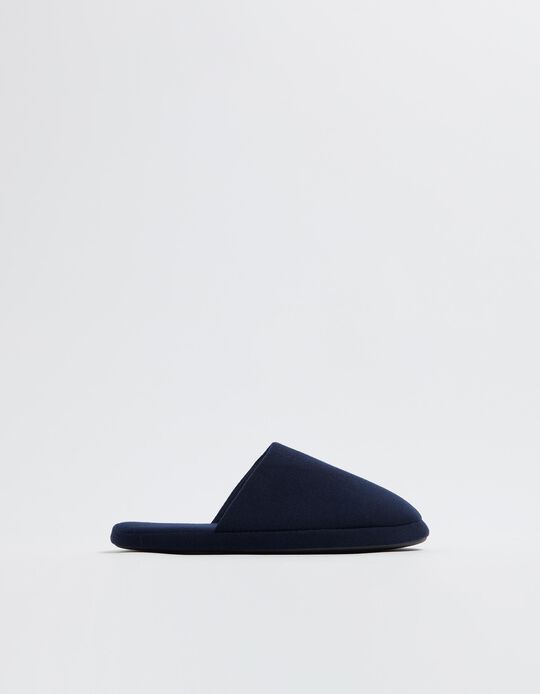 Comprar Online Chinelos de Quarto Jersey, Homem, Azul Escuro