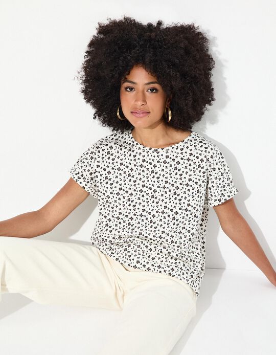 Comprar Online T-shirt, Mulher, Bege Claro 