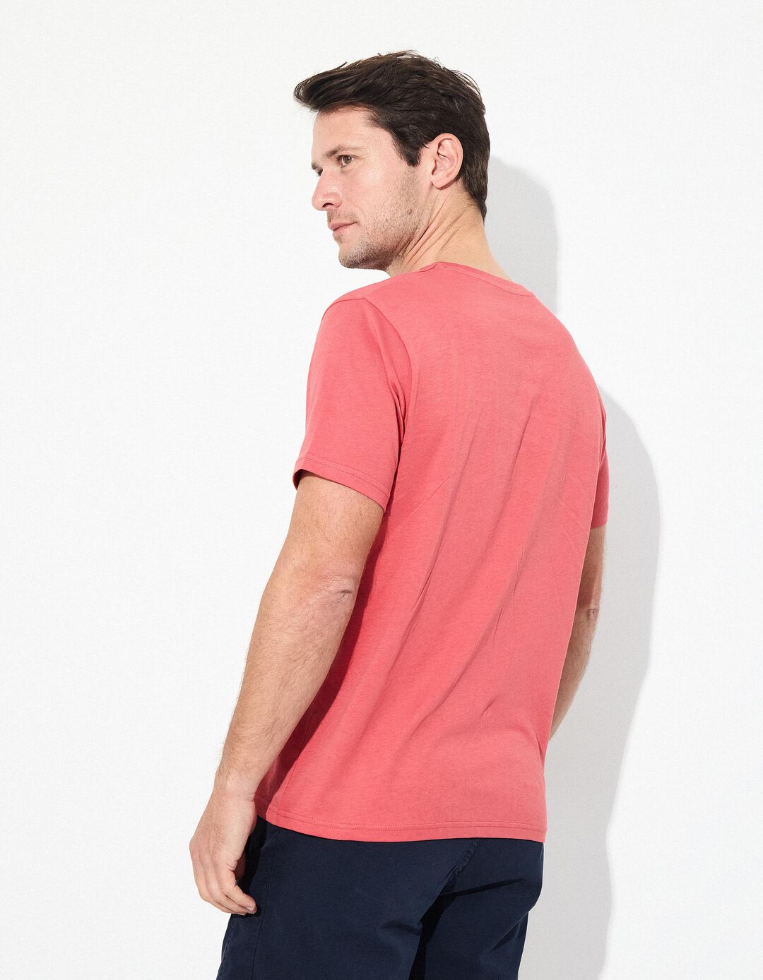 T-shirt Jersey Estampado, Homem, Vermelho Escuro 