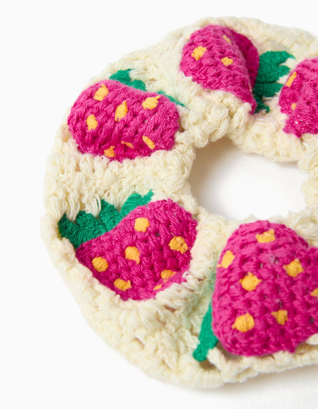 El&aacute;stico Scrunchie Morangos, Menina, Multicolor