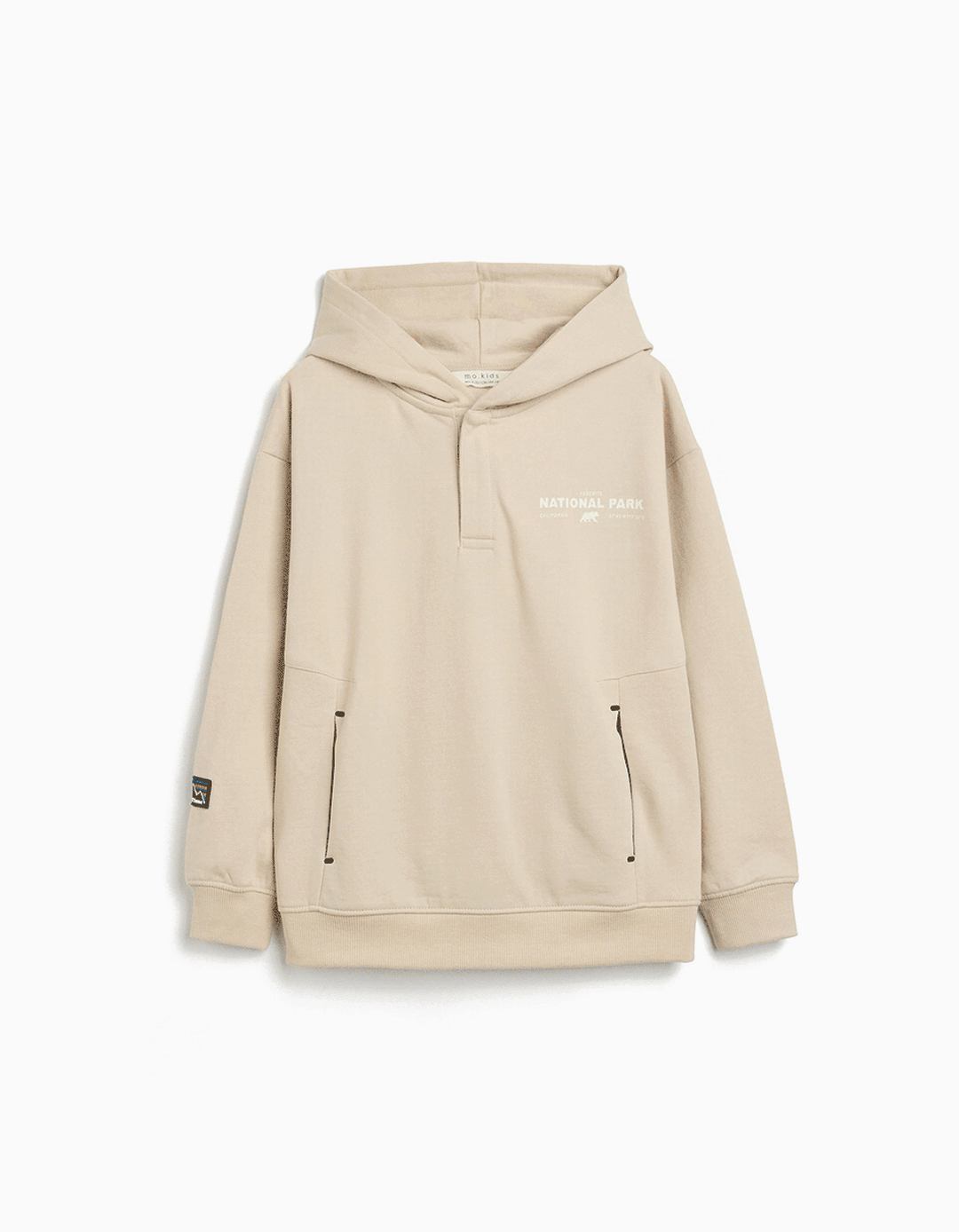 Sweatshirt com Capuz, Menino, Bege