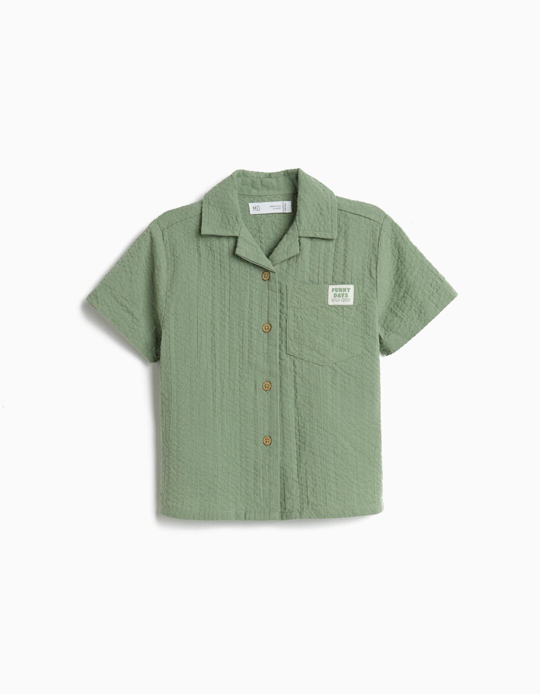 Camisa Texturada, Menino, Verde Escuro