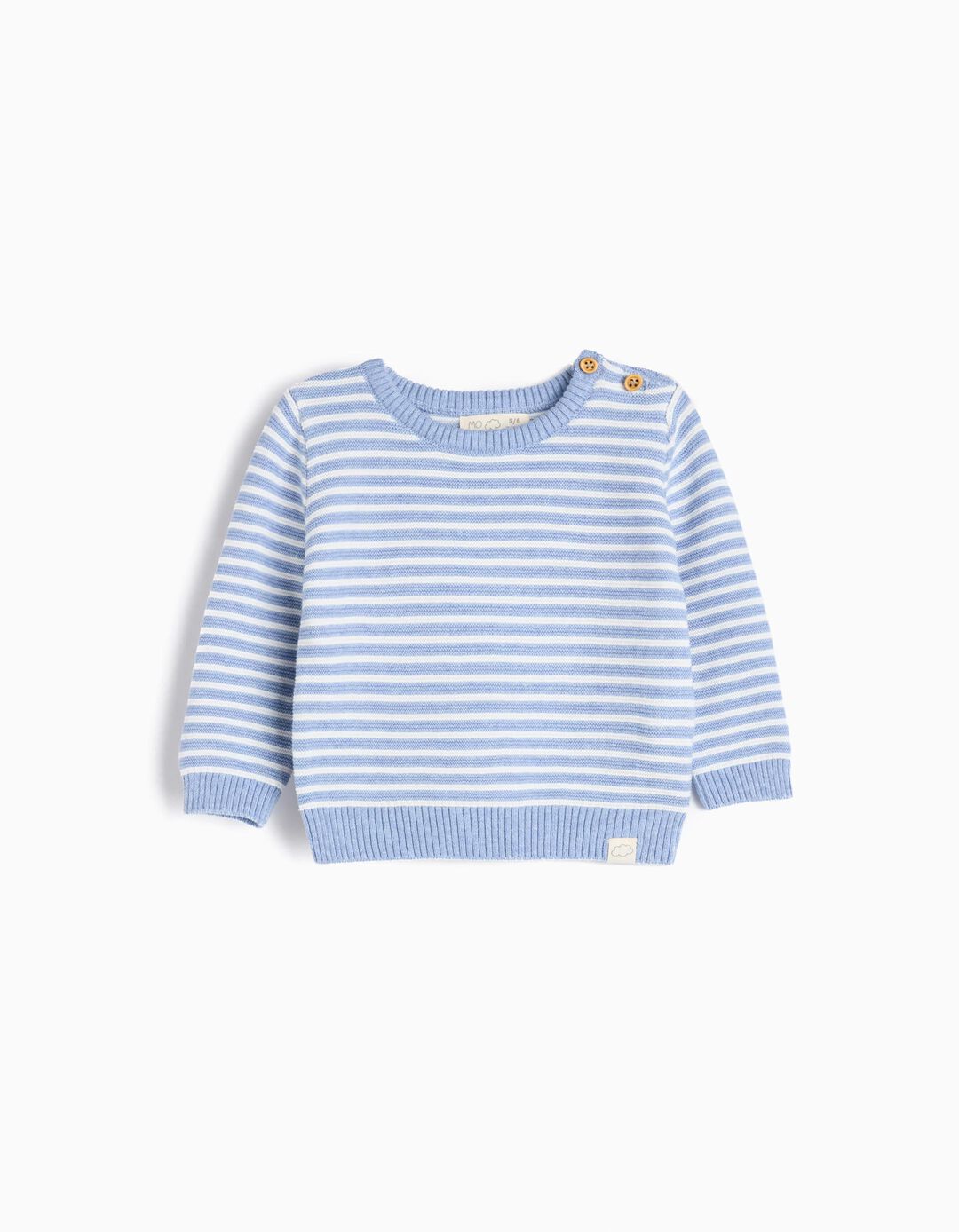 Camisola de Malha Riscas, Recém-nascido, Azul