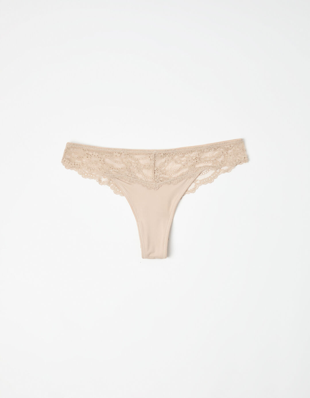 Cuecas Brasileiras com Renda, Mulher, Bege