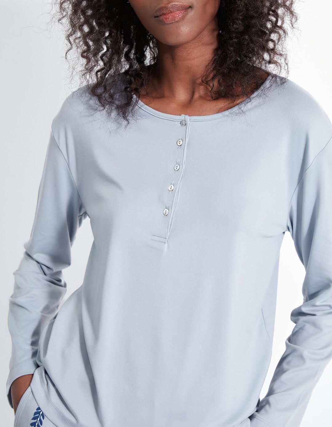 Pijama Jersey, Mulher, Azul Claro