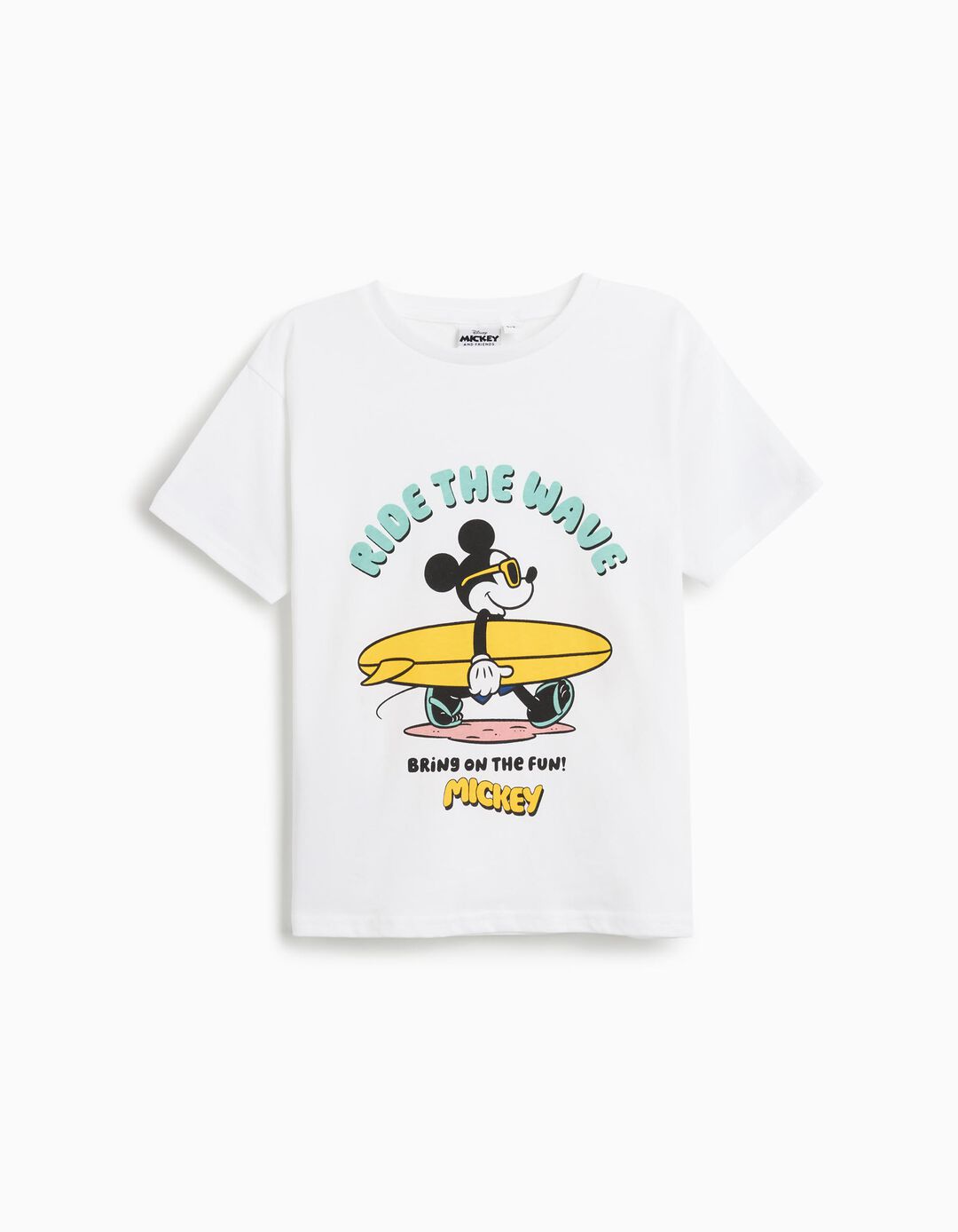 T-shirt 'Mickey', Menino, Branco 