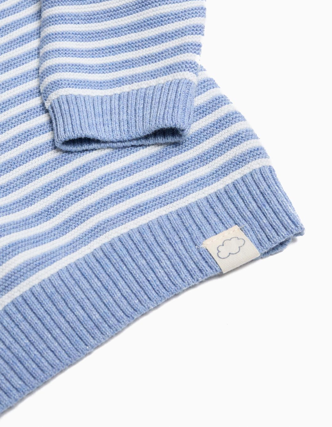 Camisola de Malha Riscas, Recém-nascido, Azul