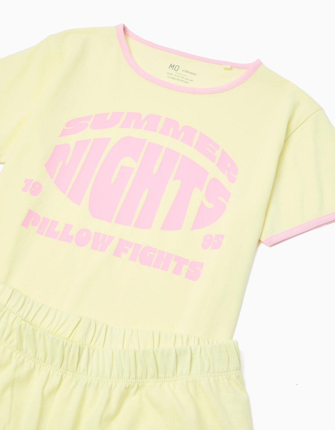 Pijama, Menina, Amarelo Claro