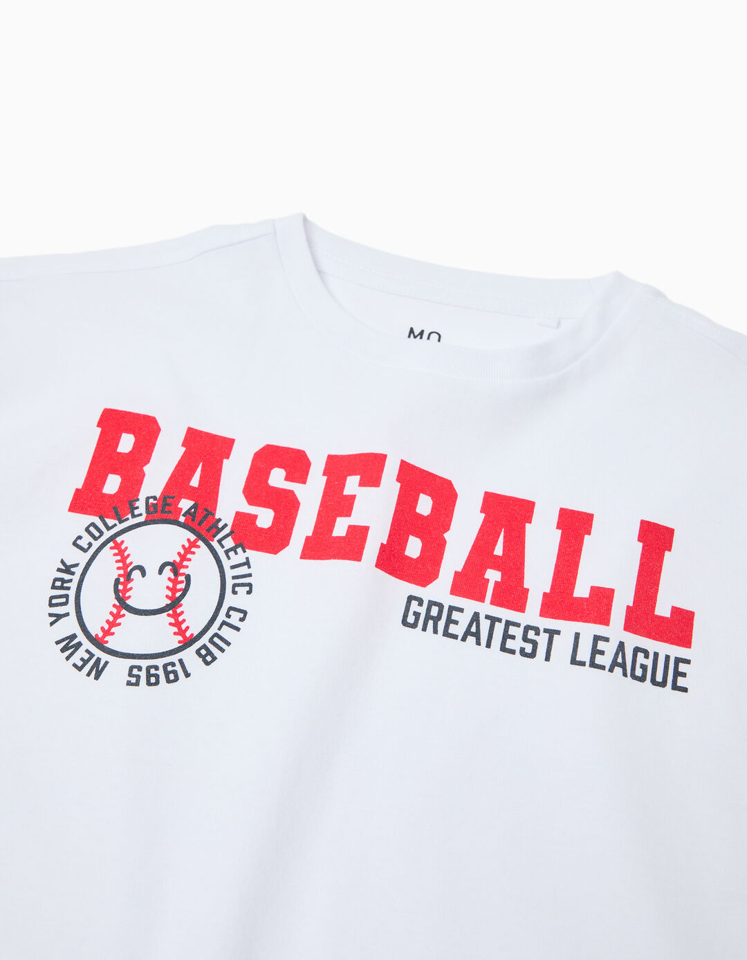 T-shirt de Manga Comprida, Menino, Branco