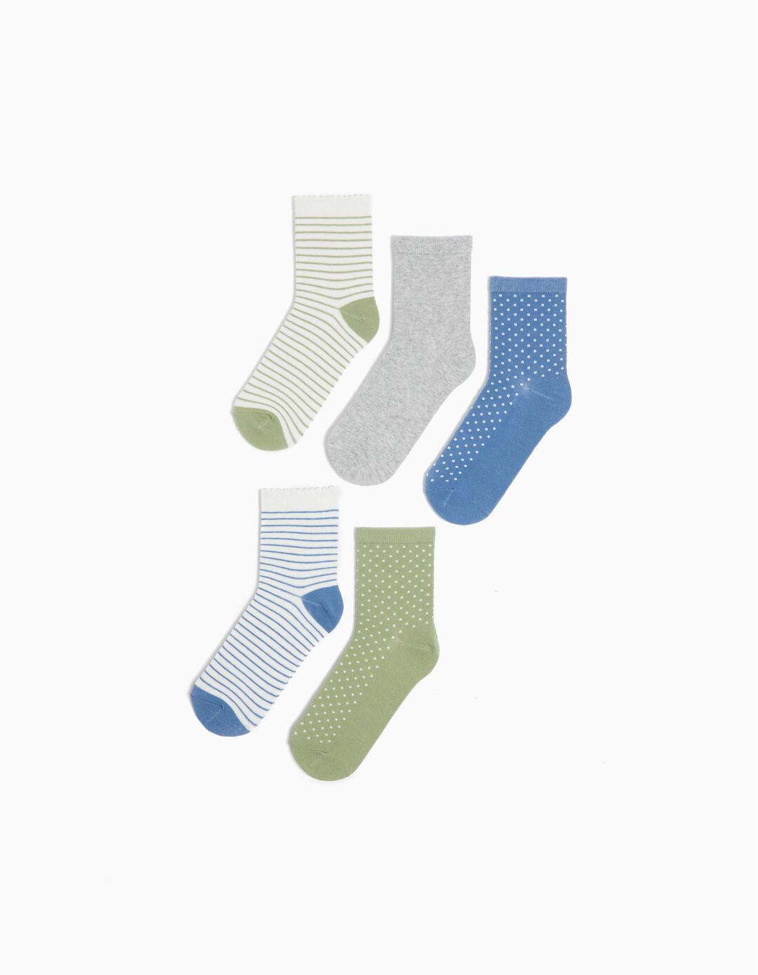Pack 5 Pares de Meias, Menina, Multicor