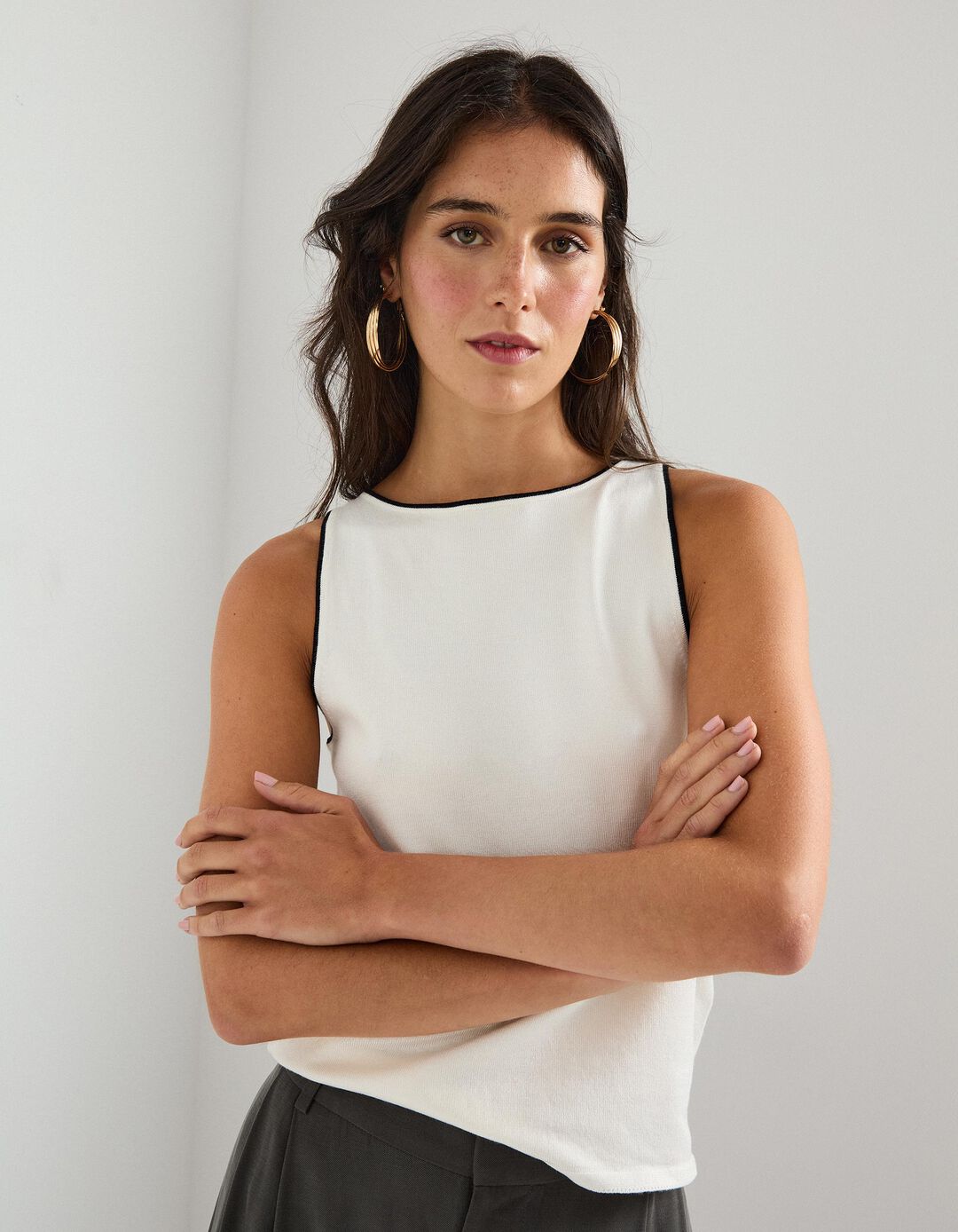 Top, Mulher, Branco