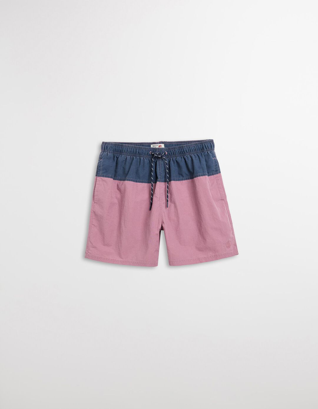 Calções de Banho com Contraste, Homem, Rosa Escuro