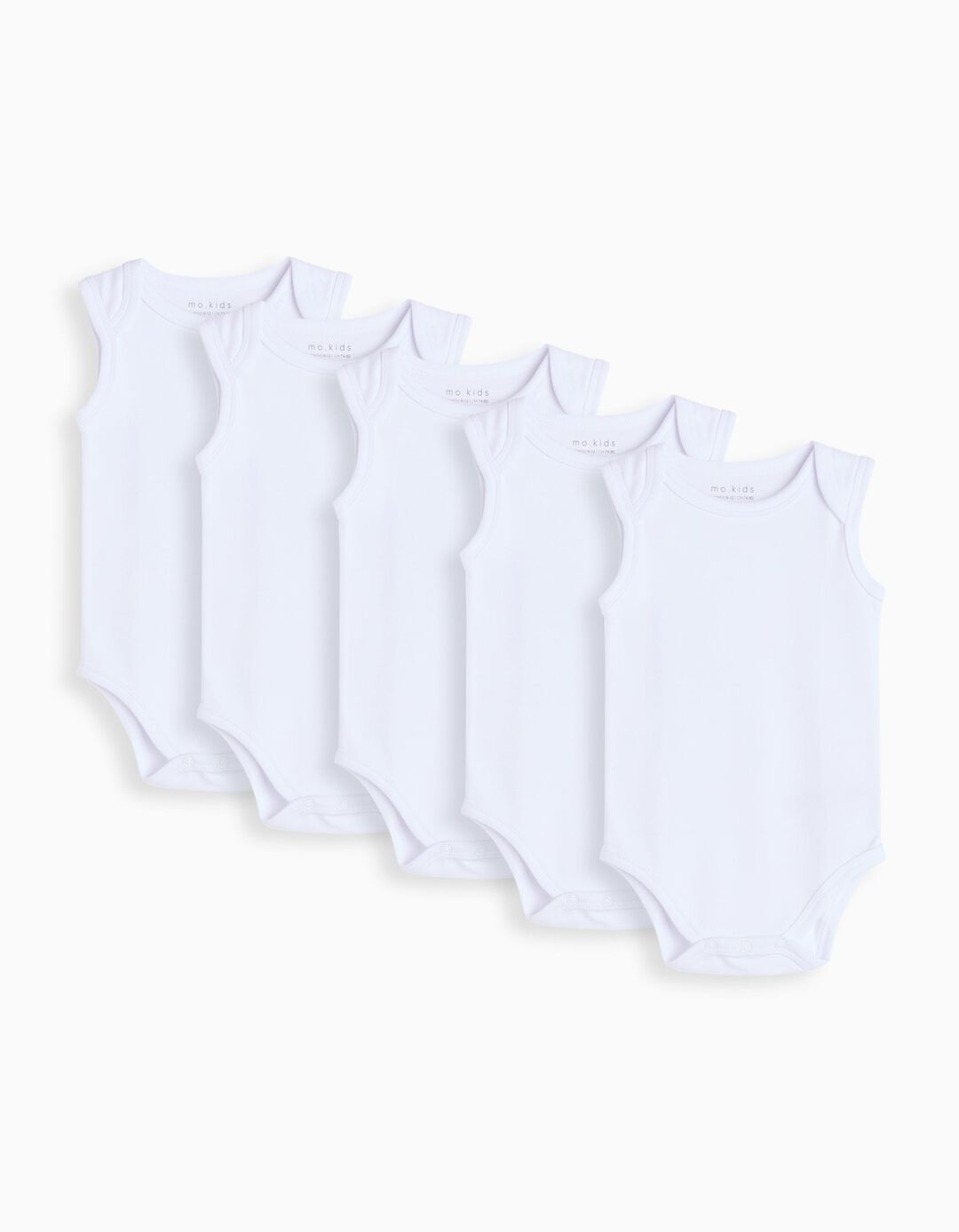 Pack 5 Bodies Alças, Menino, Branco 