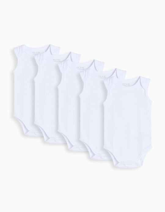 Comprar Online Pack 5 Bodies Alças, Menino, Branco 