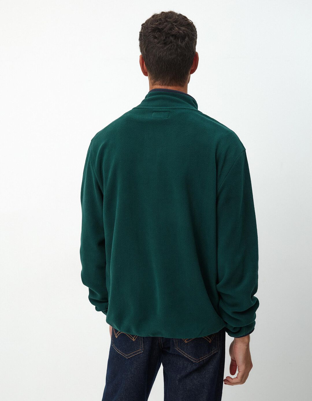 Sweatshirt Polar, Homem, Verde Escuro