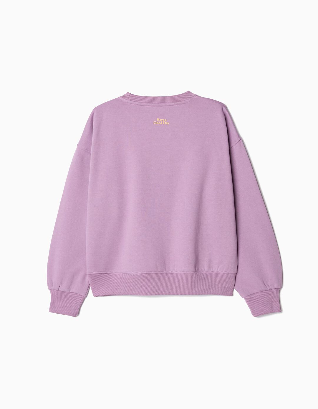 Sweatshirt de Felpa Estampado, Menina, Lilás Escuro