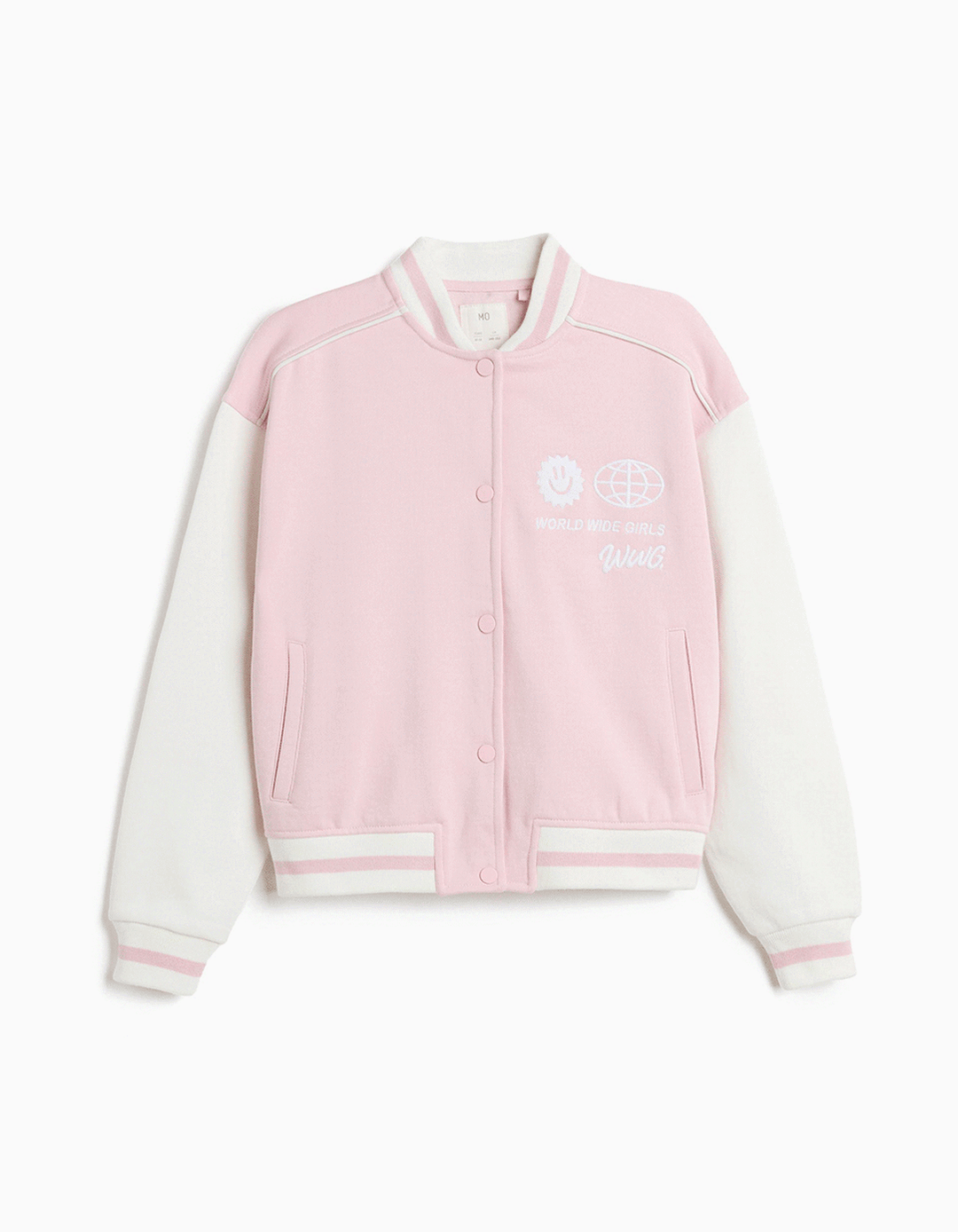 Bomber De Felpa, Menina, Rosa