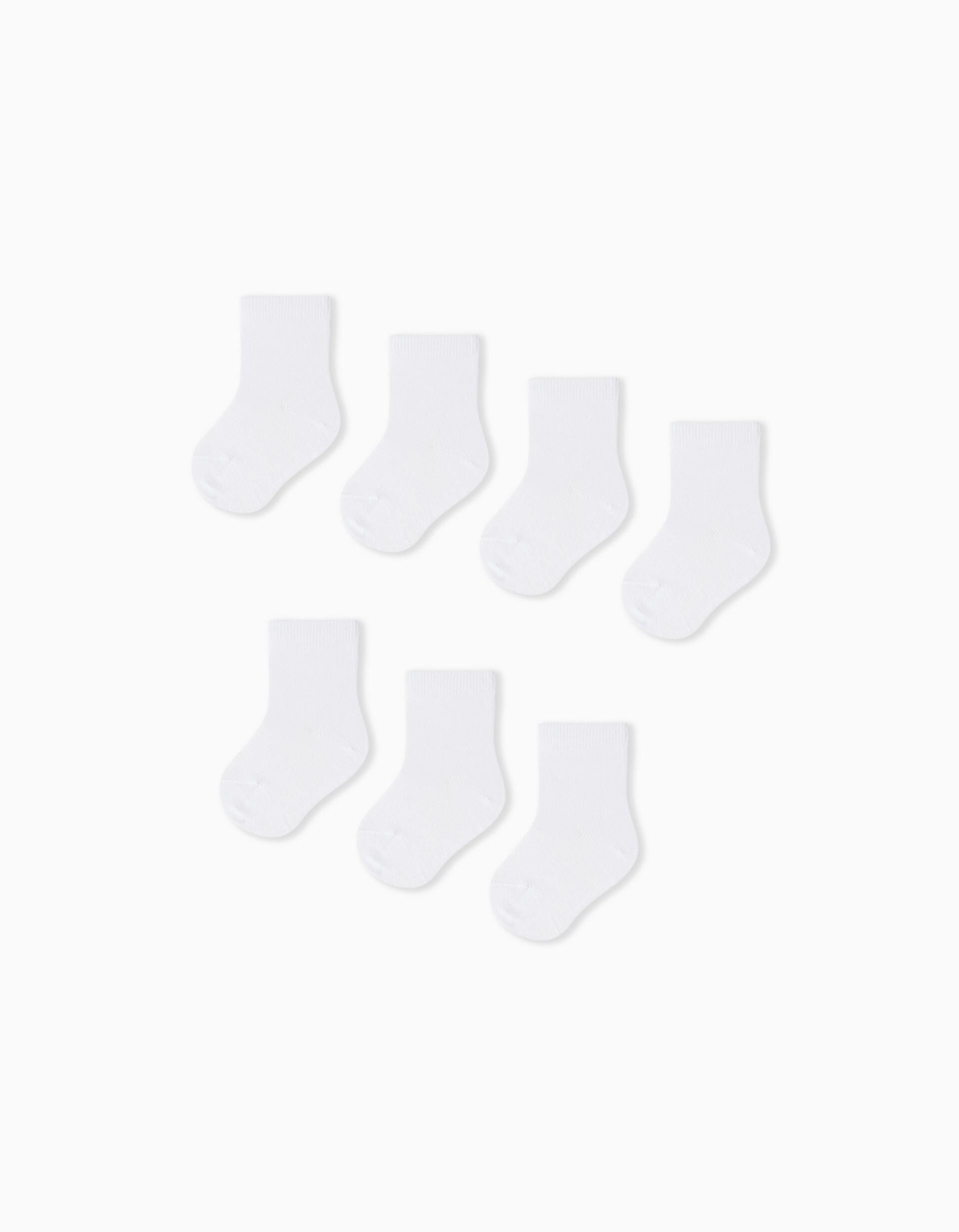 Comprar Online Pack 7 Pares de Meias, Beb&eacute;, Branco