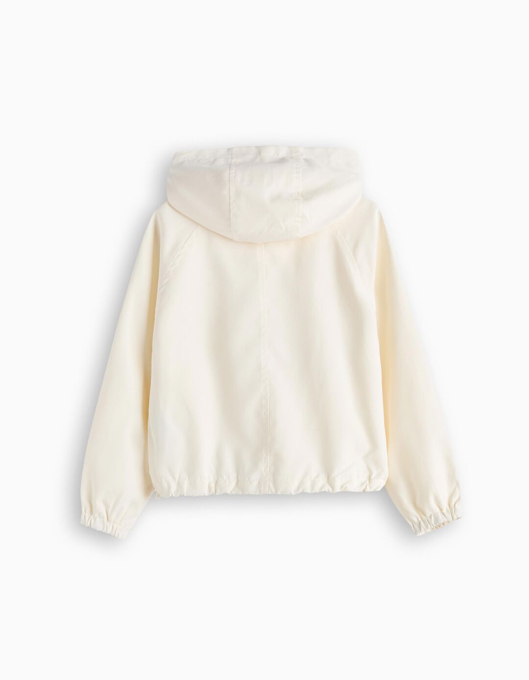 Corta-vento Capuz Leve, Menina, Branco