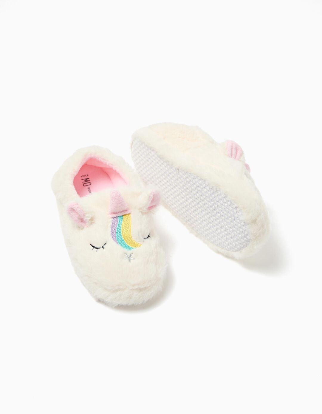 Pantufas Unic&oacute;rnio, Menina, Branco
