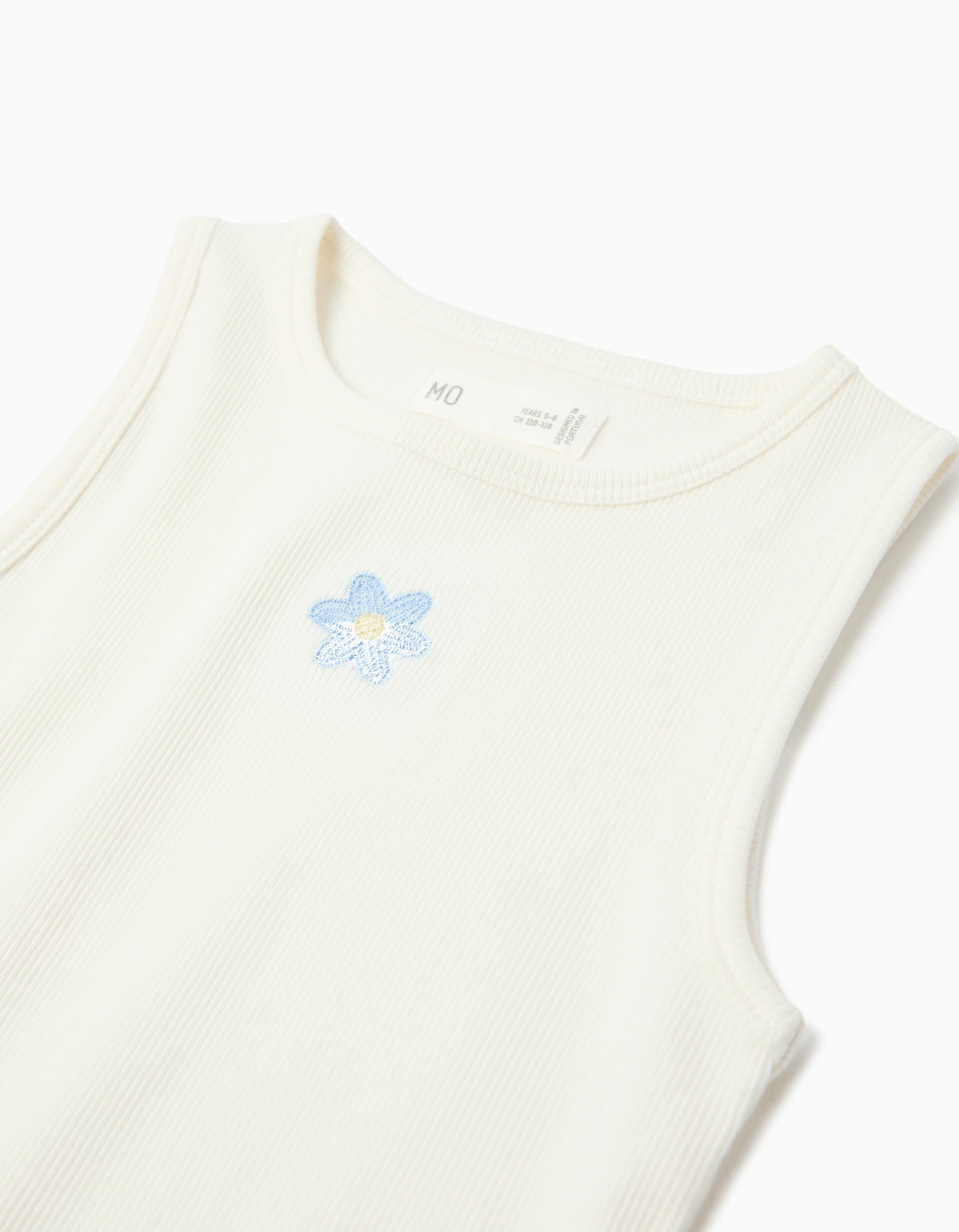 Comprar Online Top Canelado, Menina, Branco