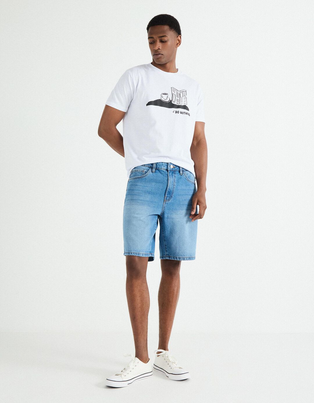 Calções de Ganga 'Straight Fit', Homem, Azul 