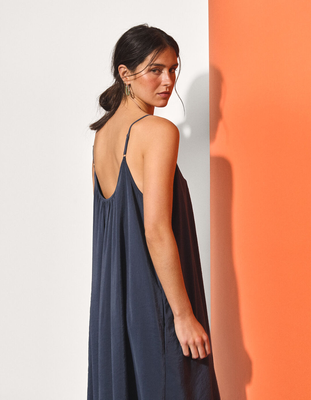 Vestido Modal, Mulher, Azul Escuro