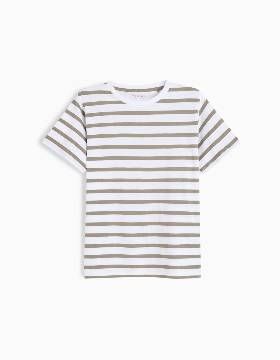 T-shirt Riscas, Menino, Branco 