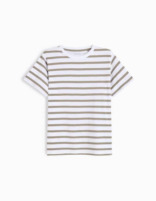 Comprar Online T-shirt Riscas, Menino, Branco 