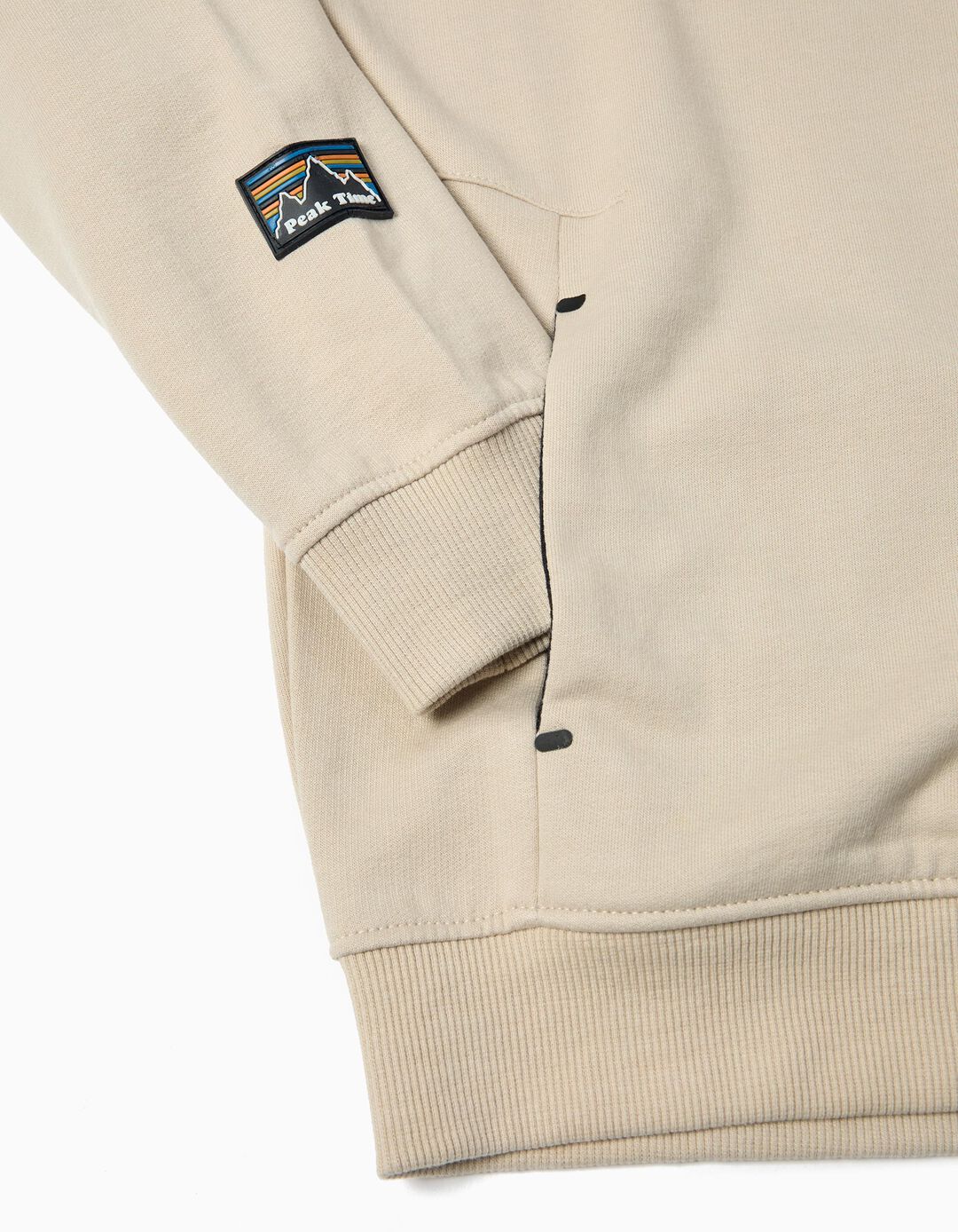 Sweatshirt com Capuz, Menino, Bege