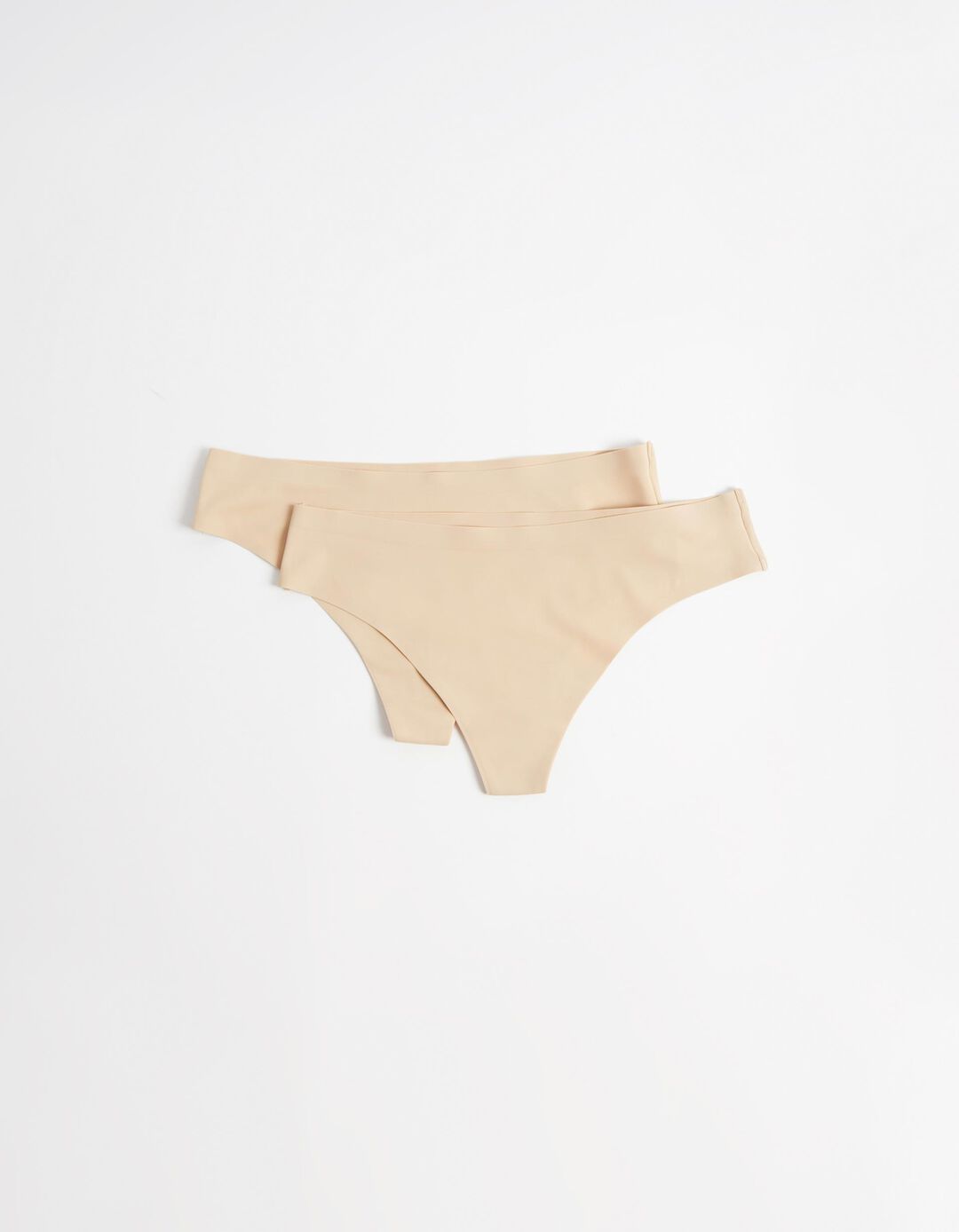 Pack 2 Cuecas Tanga Corte Laser, Mulher, Bege