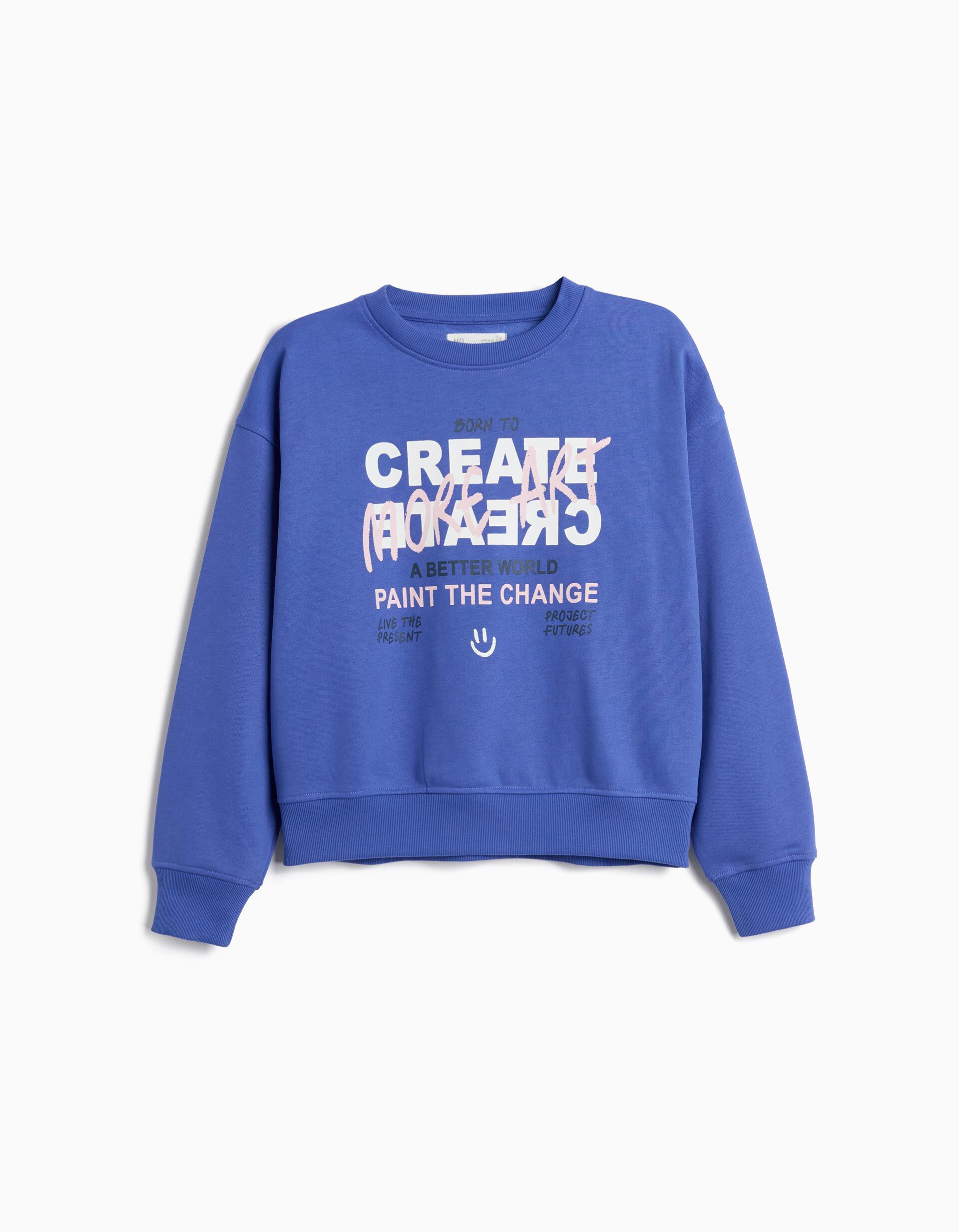 Comprar Online Sweatshirt De Felpa, Menina, Azul