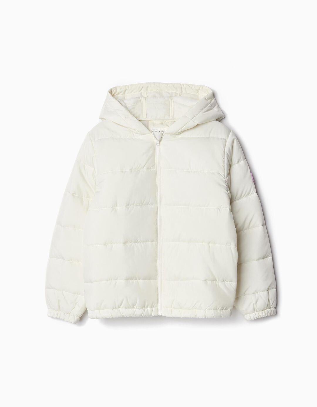 Casaco Acolchoado com Capuz, Menina, Branco
