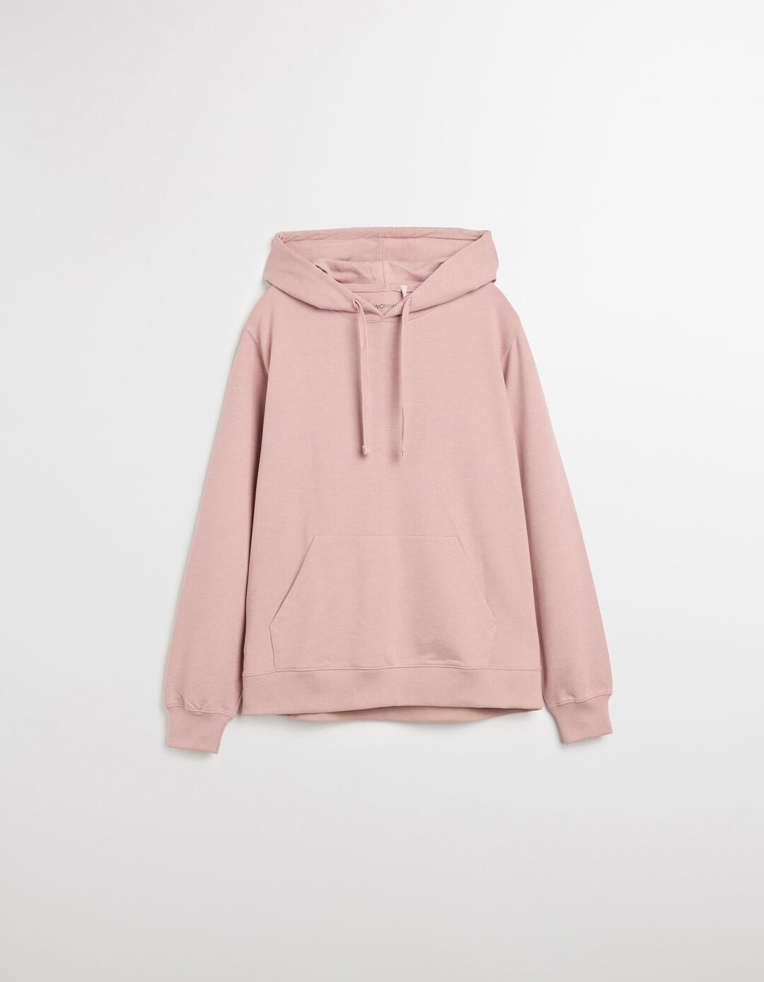 Sweatshirt com Capuz, Mulher, Rosa Claro