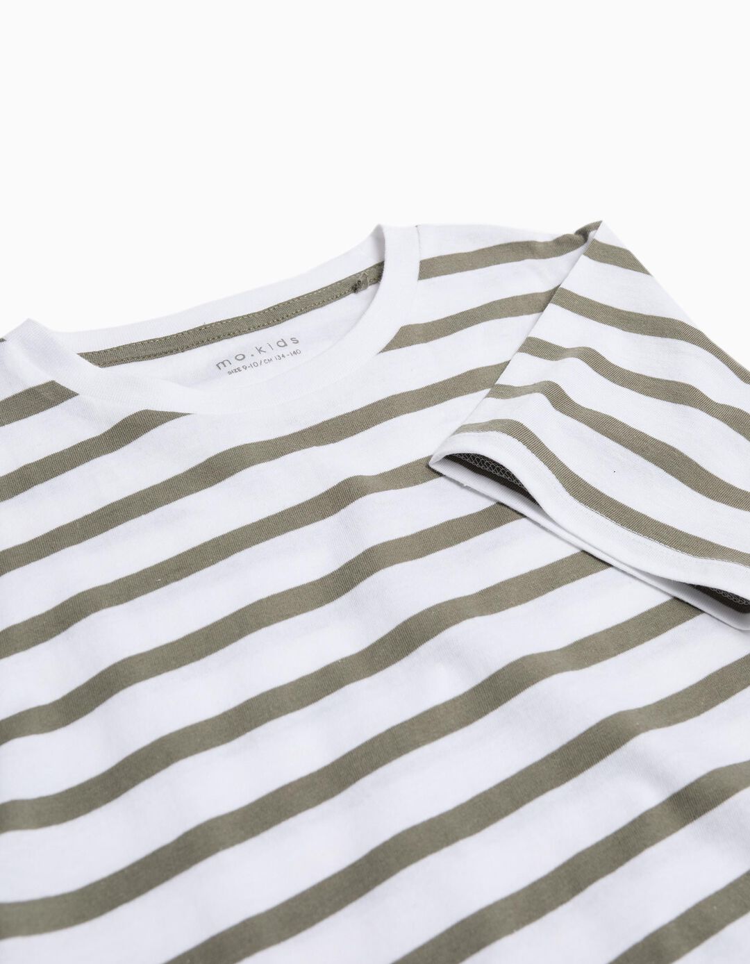 T-shirt Riscas, Menino, Branco 