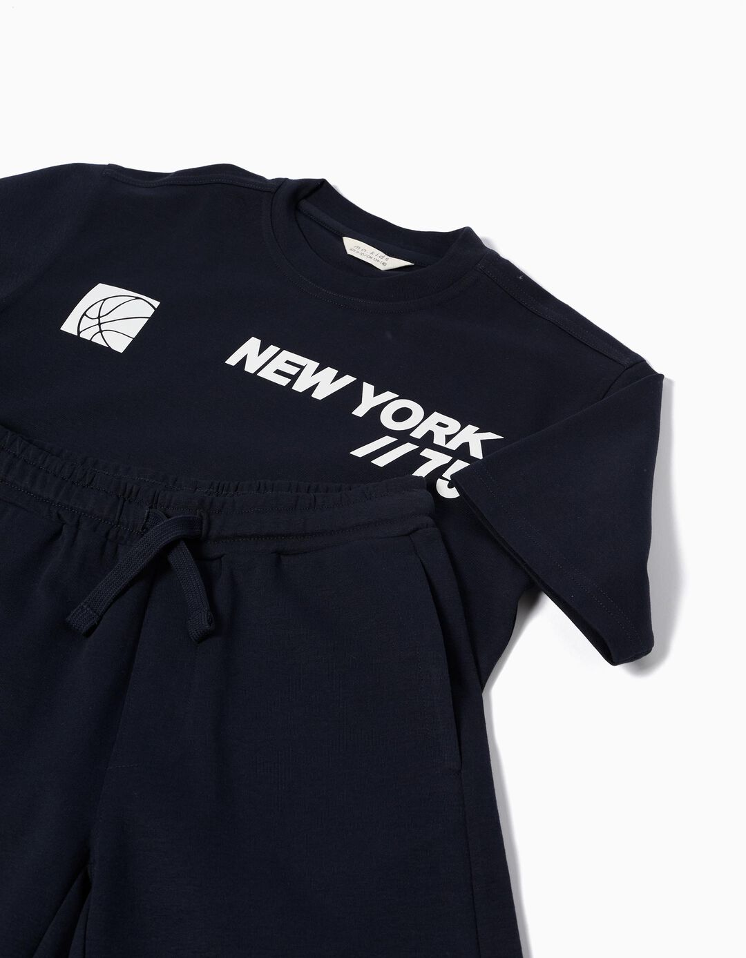 Conjunto T-Shirt e Calções, Menino, Azul Escuro