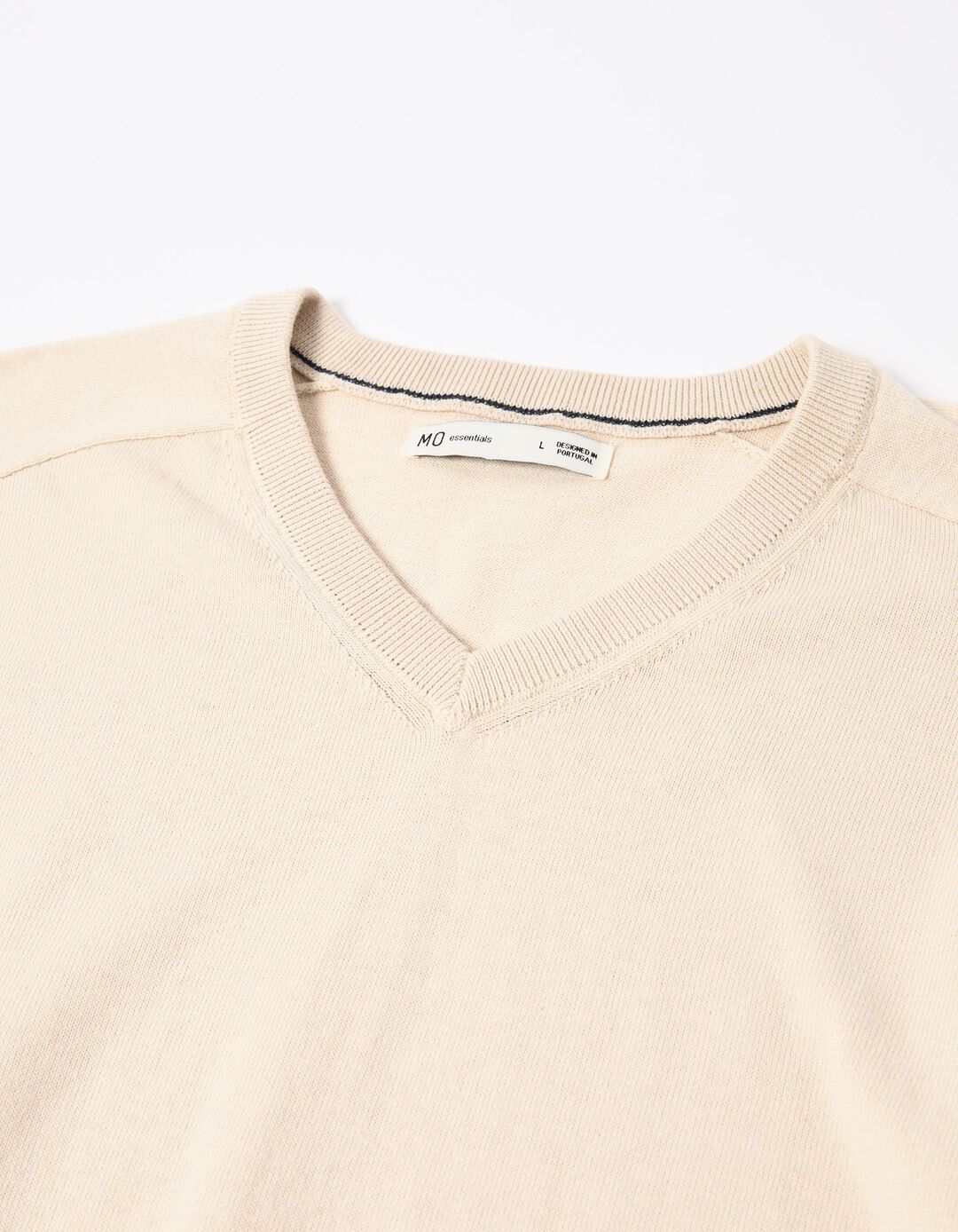 Camisola com Caxemira, Homem, Bege Claro