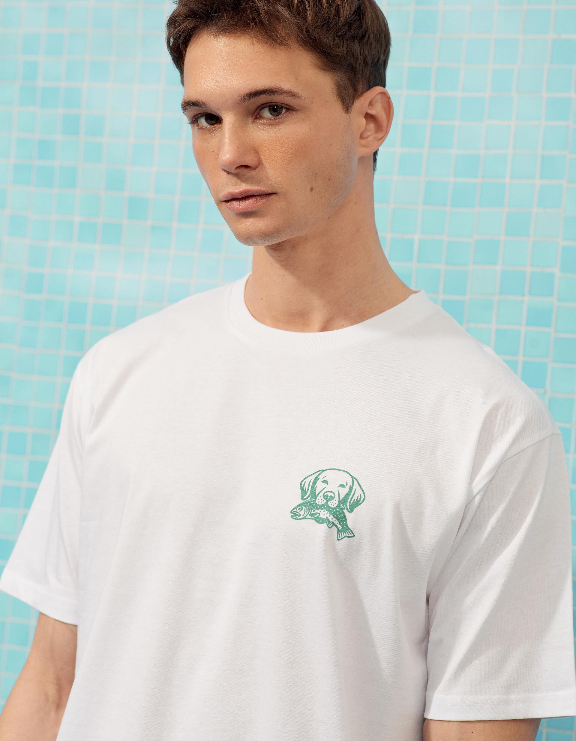 Comprar Online T-shirt Estampada, Homem, Branco