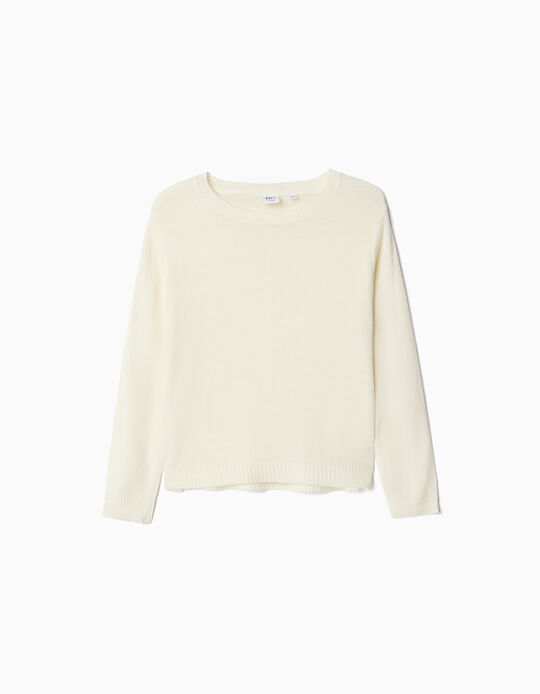 Comprar Online Camisola de Malha, Menina, Branco