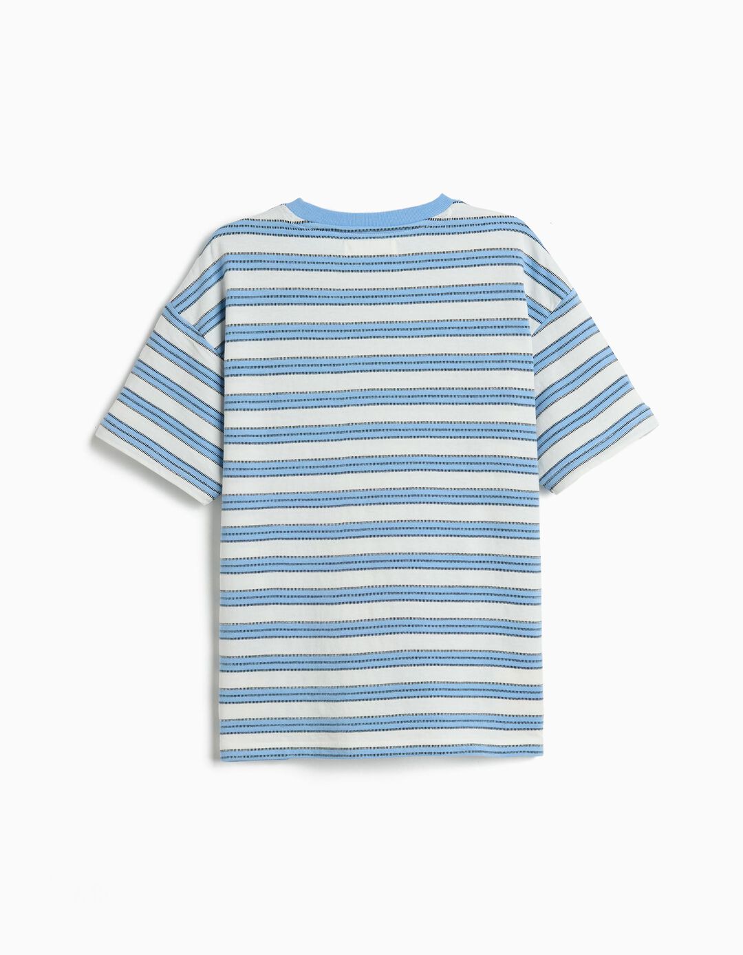 T-shirt &agrave;s Riscas, Menino, Azul