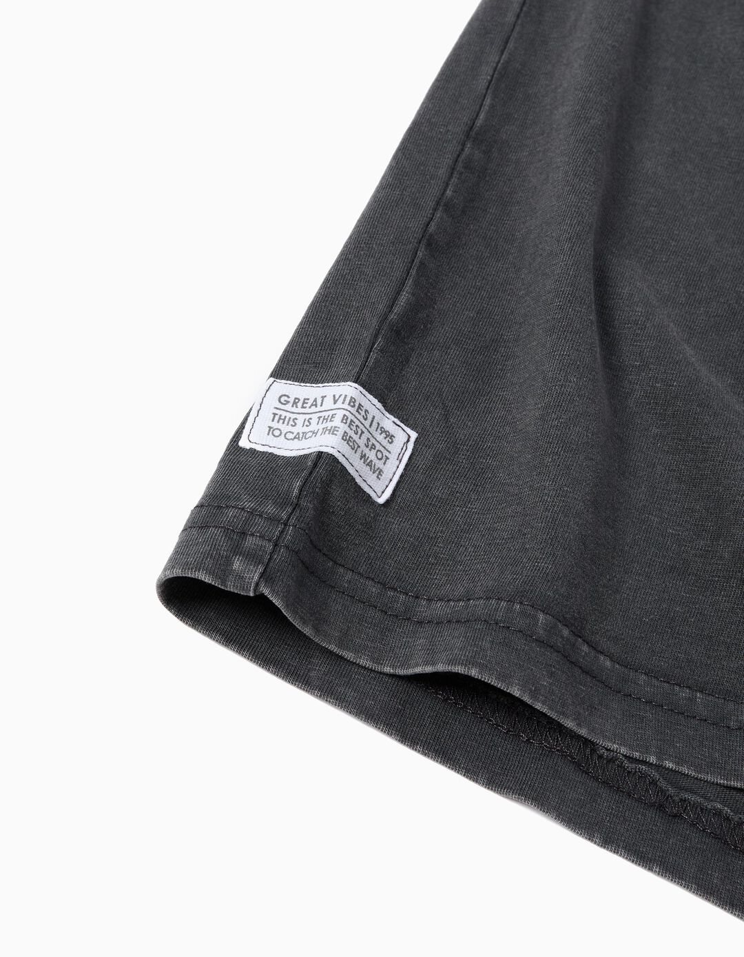 T-shirt Loose, Menino, Cinzento Escuro