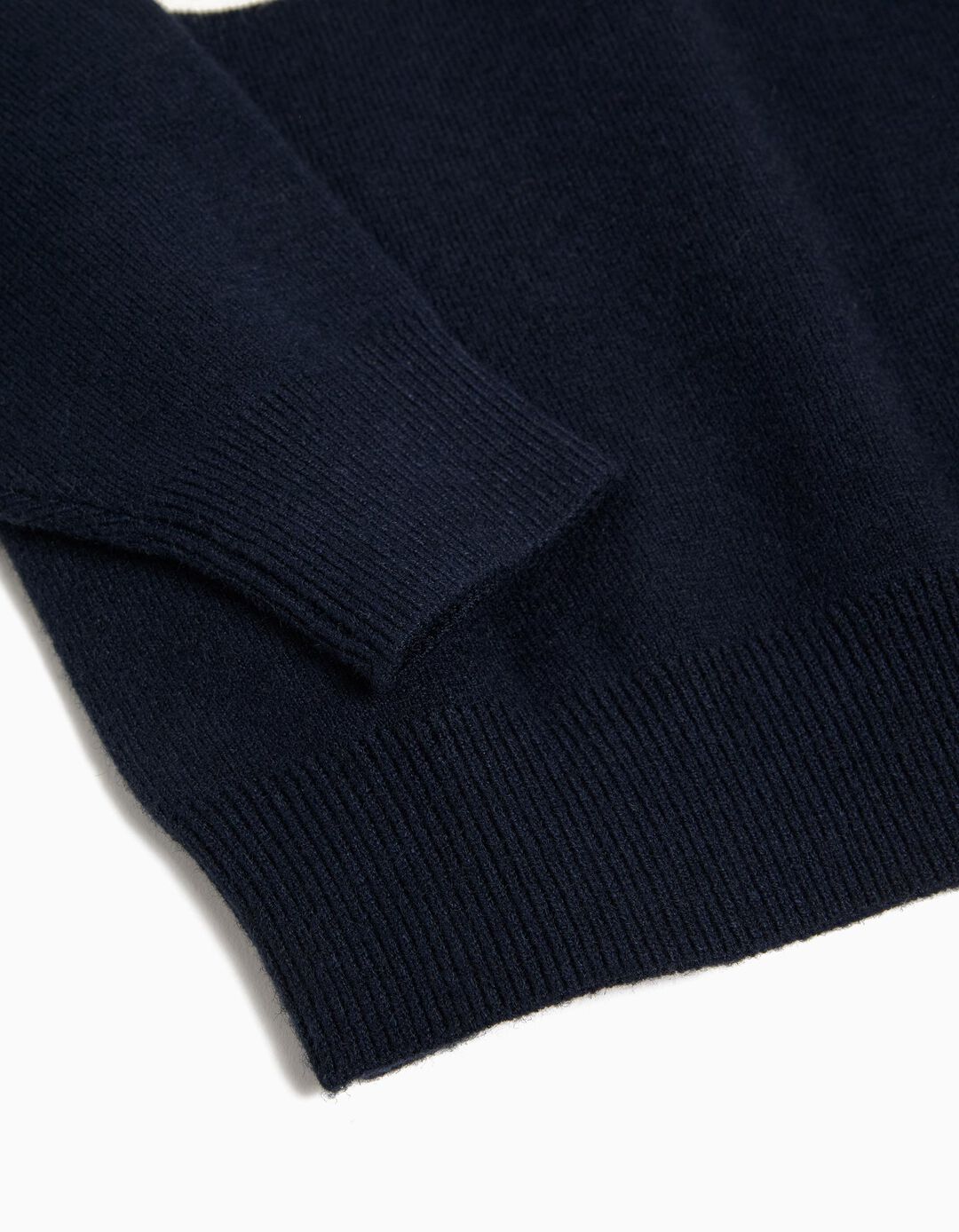 Sweatshirt Capuz Estampado, Menina, Azul Escuro